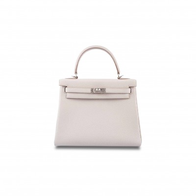 HERMÈS KELLY 25 TOGO PALLADIUM HARDWARE (25*17*7cm) 
